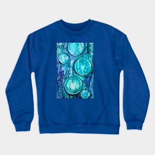 Blue Water Abstract Crewneck Sweatshirt